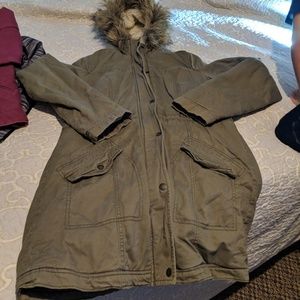HOLLISTER winter coat canvas SIZE large